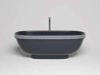 Ванна из искусственного камня Salini Greca Meander S-Stone 103021MRF 180x80см RAL полностью